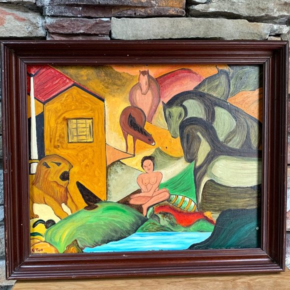 Oil Painting Reproduction The Dream by Franz Marc Signed G.Tuo - Picture 1 of 9